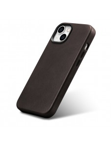 iCarer Oil Wax Premium Leather Case magnetic leather case iPhone 14 with MagSafe brown