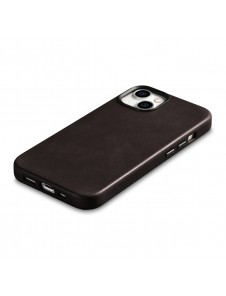 iCarer Oil Wax Premium Leather Case magnetic leather case iPhone 14 with MagSafe brown