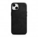 iCarer Oil Wax Premium Leather Case iPhone 14 Magnetic Leather Case with MagSafe Black