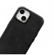iCarer Oil Wax Premium Leather Case iPhone 14 Magnetic Leather Case with MagSafe Black