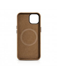 iCarer Oil Wax Premium Leather Case magnetic leather iPhone 14 case with MagSafe brown