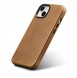 iCarer Oil Wax Premium Leather Case magnetic leather iPhone 14 case with MagSafe brown