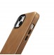 iCarer Oil Wax Premium Leather Case magnetic leather iPhone 14 case with MagSafe brown