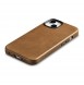 iCarer Oil Wax Premium Leather Case magnetic leather iPhone 14 case with MagSafe brown
