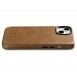 iCarer Oil Wax Premium Leather Case magnetic leather iPhone 14 case with MagSafe brown