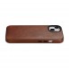 iCarer Oil Wax Premium Leather Case magnetic leather case iPhone 14 with MagSafe brown