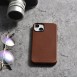 iCarer Oil Wax Premium Leather Case magnetic leather case iPhone 14 with MagSafe brown