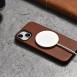 iCarer Oil Wax Premium Leather Case magnetic leather case iPhone 14 with MagSafe brown