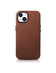 iCarer Oil Wax Premium Leather Case magnetic leather case iPhone 14 with MagSafe brown
