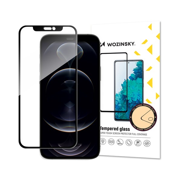Tempered glass with Case Friendly frame iPhone 14 / 13 Pro / iPhone 13 black