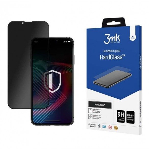 Tempered Glass For iPhone 14/13 Pro/13 9H Privacy Anti Spy Series 3mk HardGlass Max Privacy