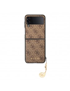 Guess 4G Charms Case for Samsung Galaxy Z Flip 4 Brown