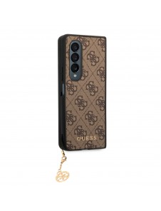 Guess 4G Charms Case for Samsung Galaxy Z Fold 4 Brown
