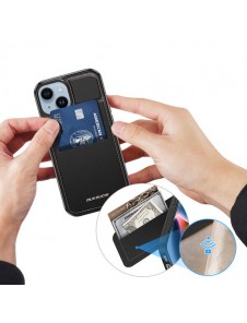 Case for iPhone 14 / iPhone 13 with MagSafe Wallet RFID Blocking Stand Dux Ducis Rafi Mag - Black