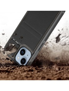 Case for iPhone 14 / iPhone 13 with MagSafe Wallet RFID Blocking Stand Dux Ducis Rafi Mag - Black