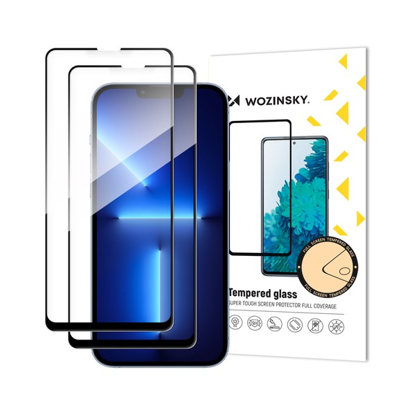 Tempered glass with Case Friendly frame iPhone 14, iPhone 13 Pro / iPhone 13 black