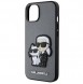 Karl Lagerfeld iPhone 14 6.1" hardcase silver/silver Saffiano Karl & Choupette