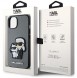 Karl Lagerfeld iPhone 14 6.1" hardcase silver/silver Saffiano Karl & Choupette