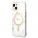 Set Guess Case+ Charger iPhone 14 6.1" white/white hard case Marble MagSafe