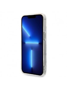 Set Guess Case+ Charger iPhone 14 6.1" white/white hard case Marble MagSafe