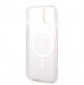 Set Guess Case+ Charger iPhone 14 6.1" pink/pink hard case 4G Print MagSafe