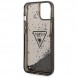 Guess iPhone 14 6.1" black/black hardcase Liquid Glitter Palm Collection