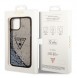 Guess iPhone 14 6.1" black/black hardcase Liquid Glitter Palm Collection