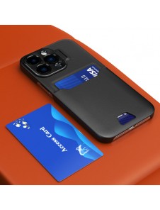 Leather Stand Case case for iPhone 14 cover card wallet with stand black