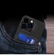 Leather Stand Case case for iPhone 14 cover card wallet with stand black