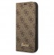 Guess iPhone 14 6.1 "brown / brown book 4G Vintage Gold Logo