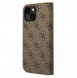Guess iPhone 14 6.1 "brown / brown book 4G Vintage Gold Logo