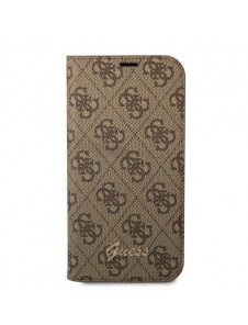 Guess iPhone 14 6.1 "brown / brown book 4G Vintage Gold Logo