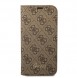 Guess iPhone 14 6.1 "brown / brown book 4G Vintage Gold Logo