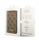 Guess iPhone 14 6.1 "brown / brown book 4G Vintage Gold Logo