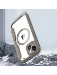Dux Ducis Skin X Pro case iPhone 14 MagSafe magnetic flip cover beige