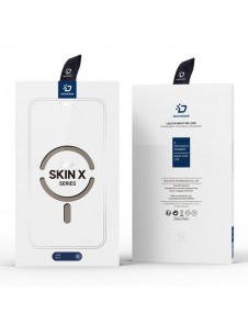 Dux Ducis Skin X Pro case iPhone 14 MagSafe magnetic flip cover beige