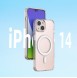 Clear Magnetic Case MagSafe case for iPhone 14 magnetic transparent cover