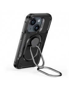 Joyroom Dual Hinge case for iPhone 14 armored case with a stand and a ring holder black
