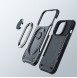 Joyroom Dual Hinge case for iPhone 14 armored case with a stand and a ring holder black