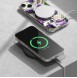 Ringke Fusion Design Armor Case Cover with Gel Frame for iPhone 14 transparent (Purple rose)