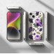 Ringke Fusion Design Armor Case Cover with Gel Frame for iPhone 14 transparent (Purple rose)