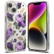 Ringke Fusion Design Armor Case Cover with Gel Frame for iPhone 14 transparent (Purple rose)