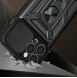 Hybrid Armor Camshield case for iPhone 14 armored case with camera cover pink