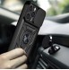 Hybrid Armor Camshield case for iPhone 14 armored case with camera cover pink