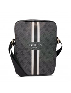 Guess PU 4G Printed Stripes Tablet Bag 10" Black
