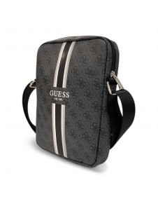 Guess PU 4G Printed Stripes Tablet Bag 10" Black