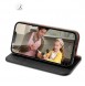 Dux Ducis Hivo Leather Flip Cover Genuine Leather Wallet for Cards and Documents iPhone 14 Black