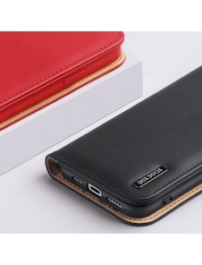 Dux Ducis Hivo Leather Flip Cover Genuine Leather Wallet for Cards and Documents iPhone 14 Black