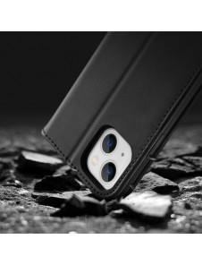 Dux Ducis Hivo Leather Flip Cover Genuine Leather Wallet for Cards and Documents iPhone 14 Black