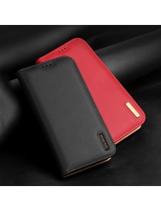 Dux Ducis Hivo Leather Flip Cover Genuine Leather Wallet for Cards and Documents iPhone 14 Red